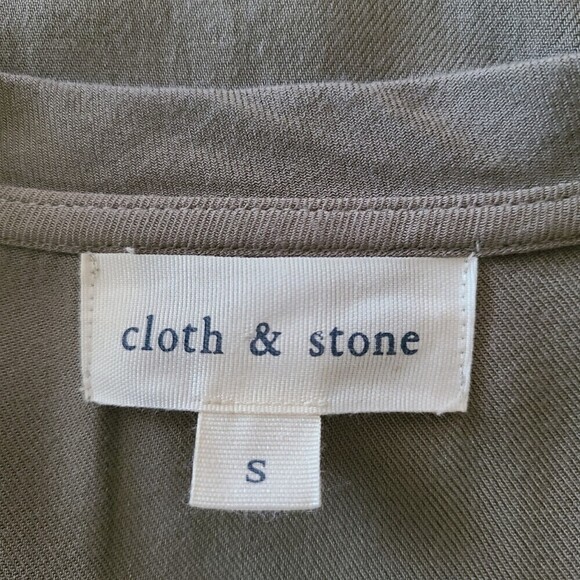 Cloth & Stone Casual‎ Dress XS Green Lightweight V-Neck Short Sleeve Pull… - Picture 2 of 4